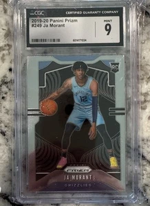 2019 Panini Prizm 249 Ja Morant Base RC Rookie CGC 9  - Picture 1 of 2