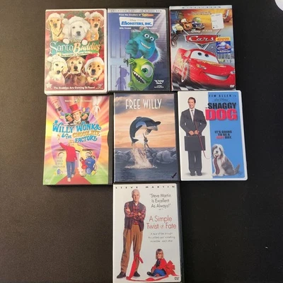 Lot Of 7 Disney - Pixar - Family DVD - Cars - Monsters, Inc - Santa Buddies - Imagem 1 de 4