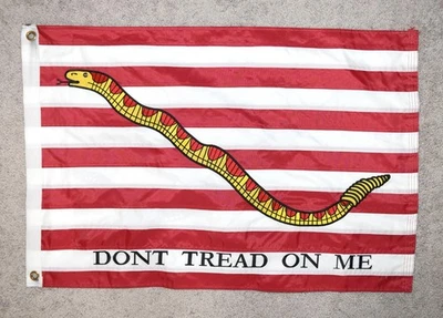 US Navy Jack Dont Tread On Me DTOM Double Sided Flag - SIZE 3' x 2' - Image 1 of 4