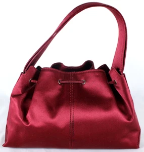 TOD'S Mini-Tasche burgunderrot Seide Satin Kordelzug oberer Griff - Bild 1 von 16
