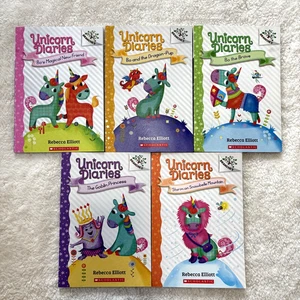 UNICORN DIARIES 5 PB Books by Rebecca Elliott #1-4 and 6 For grades 1 and 2 - Picture 1 of 8