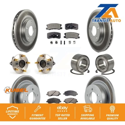Front Rear Hub Bearing Coated Brake Rotor & Pad Kit (10Pc) For Mitsubishi Lancer - Image 1 of 4