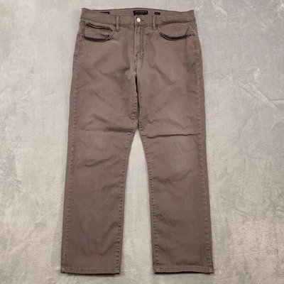 Pantalones de mezclilla rectos ajustados Lucky Brand 121 para hombre 34x32 (ajuste 35x29) gris sarga elástica Foto 1 de 4