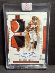 2020 Impeccable Tee Higgins Auto Patch Rookie Elegance Helmet Logo Patch /10 RPA - Bild 1 von 4