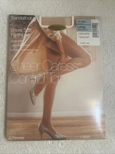 JC PENNEY--TRANSPARENTE STREICHELEINHEITEN--SANDALFOOT---HÖSCHENHOSE--LANG--Petal Pink - Bild 1 von 4