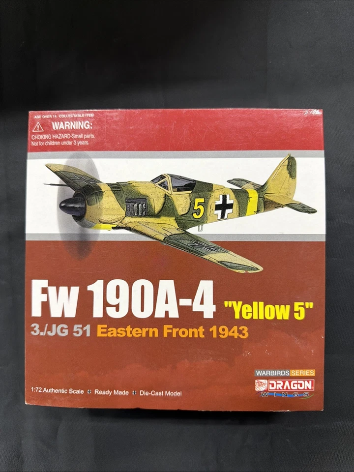 Rare Dragon Armor FW-190A-4 3./JG 51 # 50323 “Yellow 5” Eastern Front 1943 -H5 - Image 1 of 4