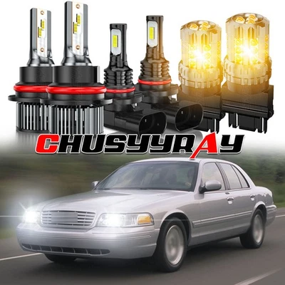 Combo de luces antiniebla altas y bajas LED para Ford Crown Victoria 2002-05 Foto 1 de 4