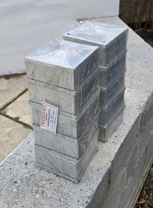NEW Galvanised Adaptable Steel Box Electrical Enclosure 4" x4" x2" 100x100x50mm - Picture 1 of 2