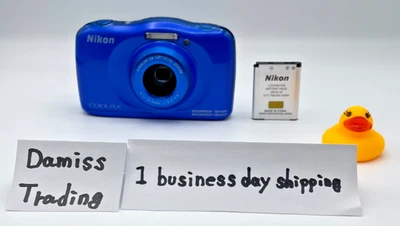 Nikon Coolpix W100 [NEAR MINT] Blue Waterproof Digital Camera From Japan 131 - Image 1 of 4