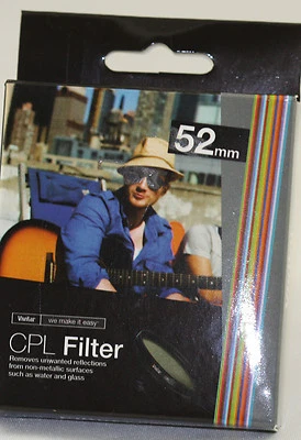 Vivitar CPL52 52mm CPL Filter Circular Polarize for nikon 18-55mm 55-200mm D3200 - Image 1 of 2