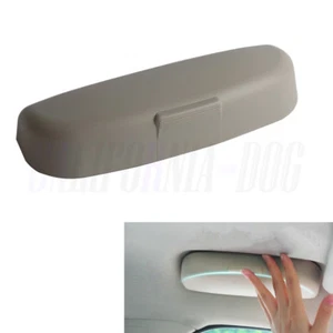 Car Front Roof Sunglasses Storage Box Organizer Case Gray Universal Fit - Picture 1 of 7