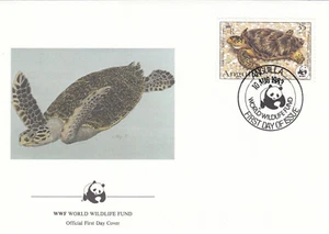 (130379) Turtle Anguilla WWF FDC 1983 - Picture 1 of 1