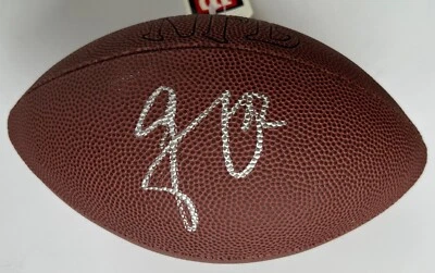 Mini fútbol americano Beckett Eddie George OILERS TITANS autografiado firmado Wilson NFL Foto 1 de 2