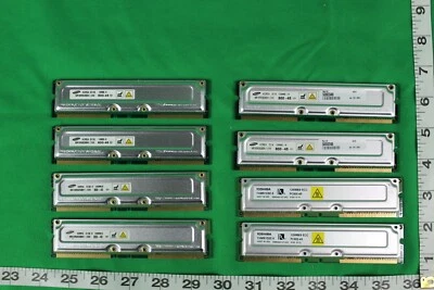 USED SAMSUNG & TOSHIBA 8 X 128MB PC800-45 ECC, 1GB TOTAL, 128MB/8 MR16RO828BN1 - Image 1 of 4
