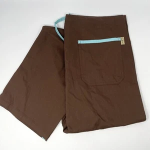 Tafford Uniformen Damen Scrub Hose 4 Taschen Kordelzug Taille braun aqua klein - Bild 1 von 5