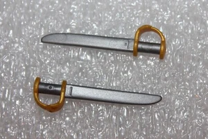 Playmobil 2 x  " Säbel  Silber Gold " Soldaten ACW Piraten Franzosen Engländer - Bild 1 von 2