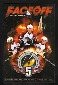 Lake Erie Monsters 2011-12 Faceoff Game Program AHL Avalanche Affiliate - Imagen 1 de 1