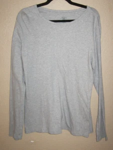 Women's Long Sleeve Gray Pullover Laura Ashley Casual Top Size XL - Picture 1 of 14