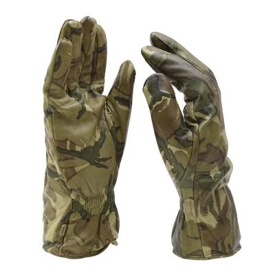 Genuine British military combat tactical leather gloves insulated MTP camouflage - Image 1 of 4