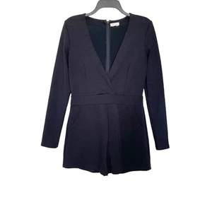 Silence + NOISE Urban Outfitters Romper Shorts Sz XS Long Sleeve Girl boss Work - Picture 1 of 15