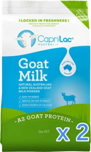 2 x CapriLac A2 Goat Milk Powder 1kg - Picture 1 of 3