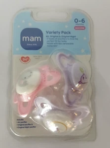 MAM Variety Pack 3 Pack Of Pacifiers 0-6 Months Brand New - Picture 1 of 3
