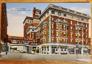 Post Tavern Battle Creek Michigan MI Postcard PC 1930s EC Kropp - Picture 1 of 1