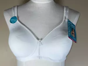 Vanity Fair Body Caress Wire-Free Full Coverage Bra 72335 Criss-Cross 38D NWT - Picture 1 of 8