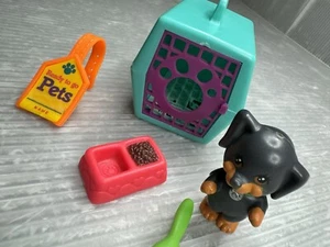 vintage LPS Littlest Pet Shop 1992 Perky Pup w/ Crate Ready to Go Pets Kenner - Picture 1 of 13