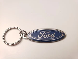 Ford Oval Logo Metal Keychain w/Key Ring Auto Car Advertising Corning Ford - Bild 1 von 2