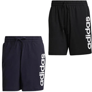 Adidas Herren Fleece Shorts lineares Logo Laufen Freizeit Fußball Shorts schwarz - Bild 1 von 19