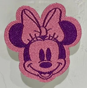 Woolworths Fix-Ems - MINNIE MOUSE - Embroidered Fabric Patch Sticker + Packet - Picture 1 of 6