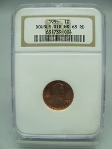 1995 Double Die Obverse LincolnCent NGC MS 68 RD - Picture 1 of 8