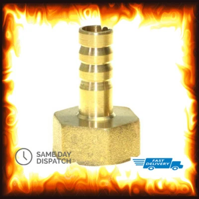 DEALSCRAZY 3/8" BSP to 8mm Brass Female Barb Hose Tail Fitting Fuel Air Gas Water Hose Oil