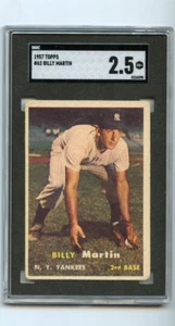 1957 Topps Billy Martin New York Yankees #62 🚀😳💥 SGC Graded 2.5 - Bild 1 von 2