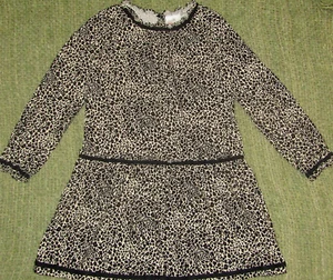 HANNA ANDERSSON Dress Animal Print Long Sleeve Ruffle 130 Girls 8 - Picture 1 of 3