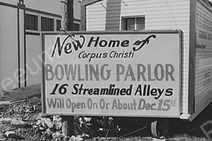 New Bowling Parlor Sign Texas 1900s Professional Photo Lab Reprint - Picture 1 of 1