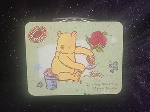 METAL LUNCHBOX WINNIE THE POOH 6 1/2” 5” 3” - Picture 1 of 3
