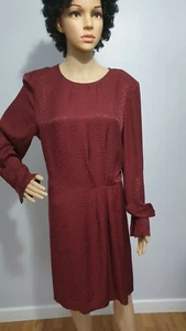 LA REDOUTE Burgundy Animal Print Midi Dress, UK size 18 - Picture 1 of 2