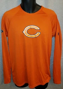 Chicago Bears Orange Under Armour Combine Authentic LS Workout T-Shirt - Mens S - Picture 1 of 8