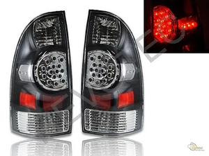 Black LED Tail Lights Lamps RH & LH For 2005-2015 Toyota Tacoma Pickup  - Picture 1 of 4