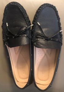 JUSTFAB Women's Shoes Slip-On Black Moccasin Driving Shoe Size 9 EUC