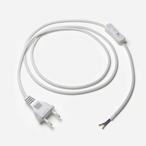 Lightstock Textilkabel-Zuleitung mit Euro-Stecker und Schalter, 250cm, 2x0,75mm² - Bild 1 von 3