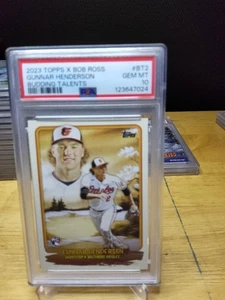 2023 Topps X Bob Ross Joy of Baseball Budding Talents Gunnar Henderson PSA 10 - Bild 1 von 2