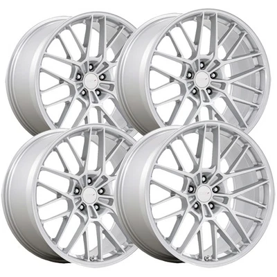 (Set of 4) TSW TW001 Daytona 19x9.5 5x112 +25mm Silver Wheels Rims 19" Inch Foto 1 de 4