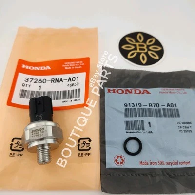 OEM Original for Honda Oil Pressure Switch DENSO + SEAL 37260-RNA-A01 Sensor - Image 1 of 4