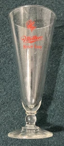 MILLER HIGH LIFE BEER Vintage Footed Pilsner Glass Girl On The Moon Logo - Picture 1 of 4