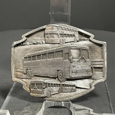 Hebilla de cinturón galgo Siskiyou autobús peltre vaquero occidental conductor F-85/S Foto 1 de 4