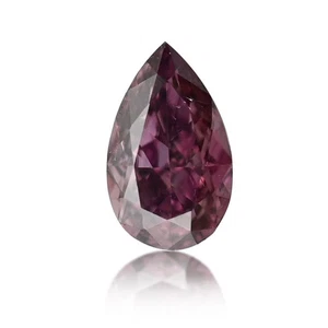 0.07 Carat Fancy Deep Pink Natural Loose Diamond Pear I1 GIA Certified Rare Gift - Picture 1 of 7