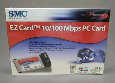 NEW / SEALED SMC Ez Card 10/100 Mbps Cardbus Adapter SMC8041TX  - Image 1 of 4